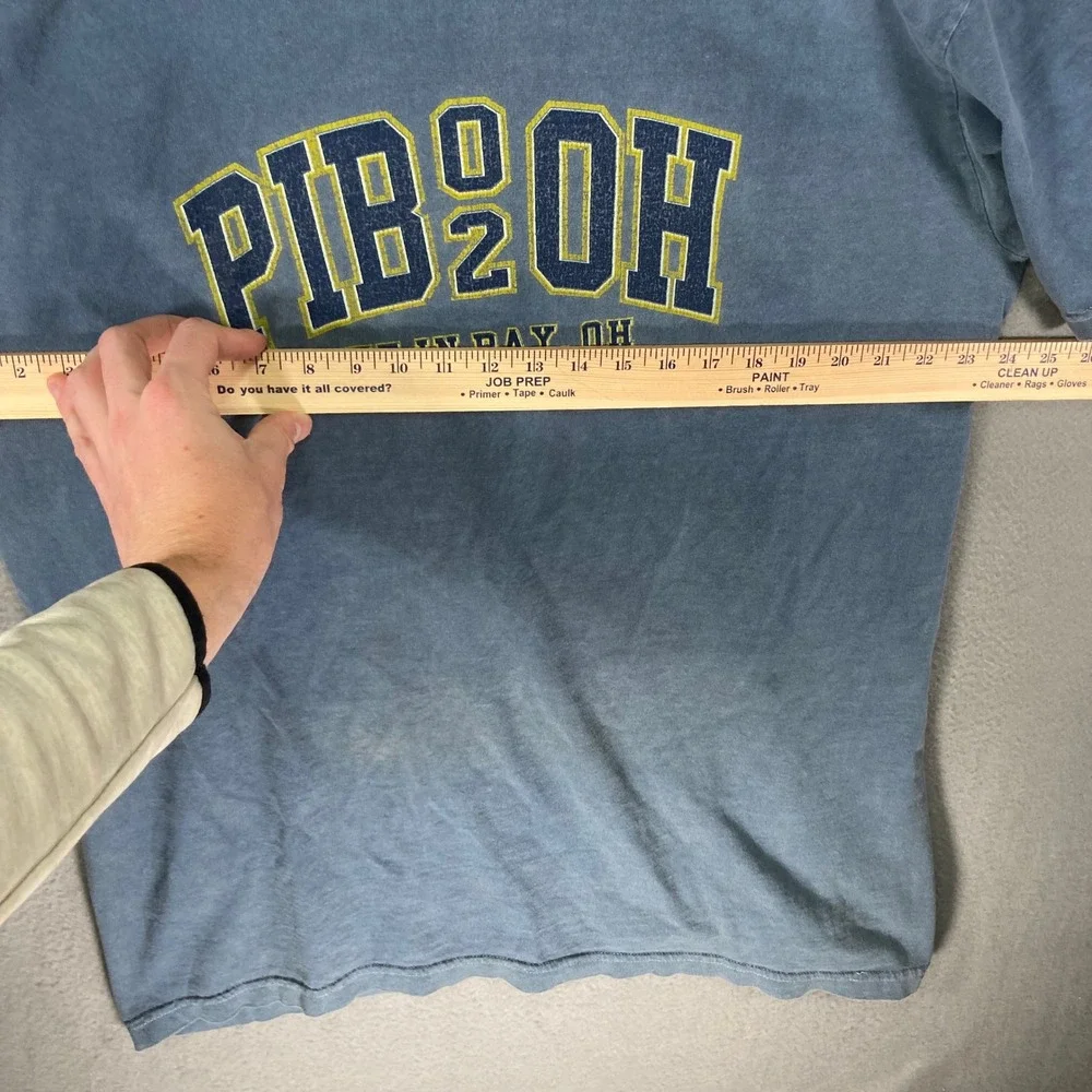 Men's XL DK Put In Bay Ohio PIB2OH Graphic T-Shirt Made in USA Blue - Picture 7 of 9